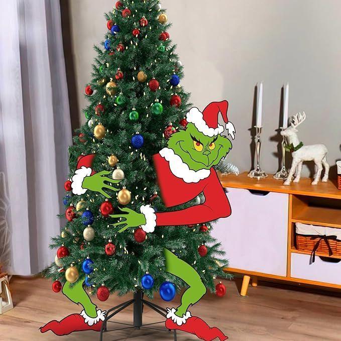 Grinch Yard Decor Lighted, Grinch Yard Sign Christmas Yard Decorations Lighted Grinch Yard Stakes Christmas Grinch Christmas Tree Decorations Plastic,