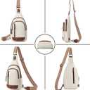 CLUCI Crossbody Bags for Women Men,Leather Sling Bag Cross Body Backpack for Woman Gifts for Women Birthday Unique