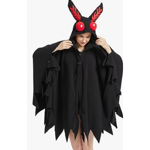 Unisex Mothman Costume Mothman Cosplay Hooded Christmas Costumes Party Cape