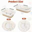 6 Pcs Banneton Liners, Banneton Covers 10 inch Bread Proofing Basket Liner, Reusable Natural Rattan Liners Cloth Sourdough Cover for Bakery Home Baking, 3 Round & 3 Oval Sourdough Proofing Covers