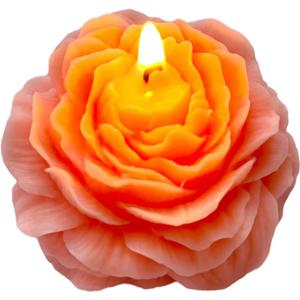 MTLEE Peony Flower Shape Candles for Women 4 Wick Soy Wax Decorative for Mom Gift Handmade Aesthetic Scented Floral Candle for Bedroom Home Wedding Mother's Day Friends Family