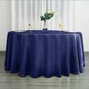 fani 12 Pack 120 inch Navy Blue Satin Tablecloth - Premium Bright Silky Round Tablecloth Overlay Smooth Fabric Table cover, Table Decoration for wedding Party Banquet Restaurant Kitchen Dining ( Navy Blue )