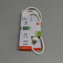 GE Surge Protector Power Strip, 6 Ft Extension Cord, 6 Outlet Extender, 800 Joules, Flat Plug, Twist-to-Close Safety Covers, ETL Listed, White, 67051