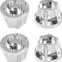Metal RC 12mm Wheel Hex Hub Extension Combiner Compatible with 1.9/2.2inch Wheel Rim Axial SCX10 Traxxas TRX4 D90 1/10 RC Crawler (15mm, Silver)