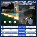 WdtPro Solar Spot Lights Outdoor Waterproof, Bright Solar Lights Outdoor with 16 Extra-Large LEDs, 3 Modes Landscape Spotlights, 2-in-1 Solar Powered Light for Yard Flag Garden, 6 Pack, Warm White