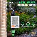 Sprinkler Timer for Garden Hose, 10 Programmable Water Timer with with Auto Rain Delay, IP54 Waterproof 3.3 Large LCD Drip Irrigation System Timers for Plant, Yard, Lawns, Outdoor