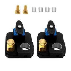 2pcs Battery Disconnect Switch 12V 24V, Heavy Duty Battery Shut Off Switch, Battery Power Cut Isolator Kill Switch, Battery Kill Switch for Car, RV and Boat (BDS0002)