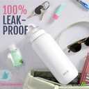 Ello Cooper 18oz Kids Stainless Steel Water Bottle with Straw and Carry Handle, Double Walled and Vacuum Insulated Metal, Leak Proof Locking Lid with Soft Silicone Spout, Reusable, BPA Free, Lilac