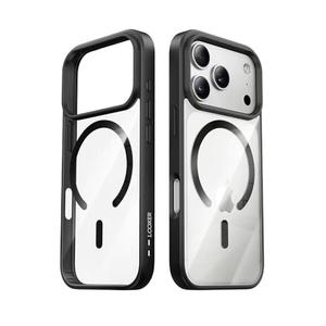 LOOXER® CrystalEdge Clear Case for iPhone 17 Pro Max (6.9”) | Ultra-Clear Anti-Yellowing MagSafe Cover with Shockproof Protection + Premium Screen Protector (Black, 17 Pro Max)