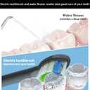 2-1 Oral Clean Kit- Water Dental flosser & Electric Toothbrush Combo- Brushing & Flossing- for Teeth Cleaning and Gum Health (Black)