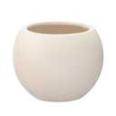 DEPLA LANE Marlo Fiberstone Round Planter, Matte Finishes (S, Cream White)