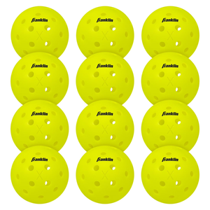 Franklin Sports X-40 Outdoor Pickleballs - Official Size - Yellow - 12 Pack Franklin Sports X-40 Outdoor Pickleballs - Official Size - Yellow - 12 Pack