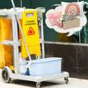 Skylety 5 Pcs School Custodian Gifts for Women 16 oz Glass Cup Socks Cosmetic Bag Badge Holder School Custodian Appreciation Gift Box for Thank You Janitor Staff Cleaning Lady