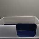 IRIS USA XX-Large Side Entry Cat Litter Box, Open Top Extra Large Litter Box for Big Cats and Multi-Cat Households, High Sided Scatter Shield, Easy to Clean, 30" L x 20" W x 14" H, Navy