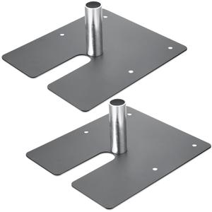 2 Pcs Pipe and Drape Base Plate 14'' x16'', 2 Inch Upright