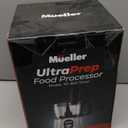 Mueller Ultra Prep Food Processor Chopper for Dicing, Grinding, Whipping and Pureeing, Food Chopper for Vegetables, Meat, Grains, Nuts and Whisk for Eggs and Cream, 8 cup, Black