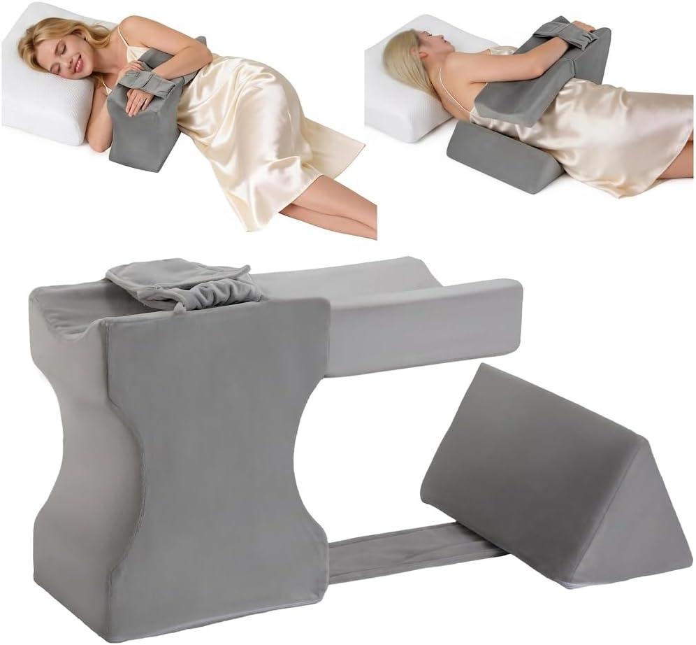 Shoulder Surgery Pillow for Sleeping, Arm Elevation Pillow for Rotator Cuff Recovery, After Shoulder Surgery Recovery Supplies, Side Sleeper Cushion for Pain Relief, Post Surgery Must Haves