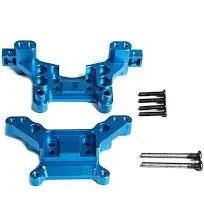RWLZLB for Hyper Go H16BM Parts, Metal Upgraded Shock Mount Body Pillars Shock Absorber Set, Replacement Accessories for Hyper Go16207 16208 1/16 RC Car (Blue)