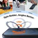 TORRAS Q3 Spin Magnetic 360 Stand for Google Pixel 10 Pro Case / 10 Case, Fit for Magsafe, 4X Military Grade Protection, Shockproof Pixel 10 Pro Phone Case with Stand, Translucent Black