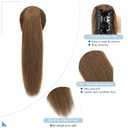 SEGO Claw Clip Ponytail Extension Human Hair Clip in Ponytail Hair Extensions Real Human Hair Pony Tails Hair Extensions For Women 14 Inch #04 Medium Chocolate Brown