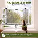 Lounsweer 4 Pcs Expandable Window Screen Adjustable Sliding Window Screen Mesh with Aluminum Frame for Home House (25"-45" W X 18" H)