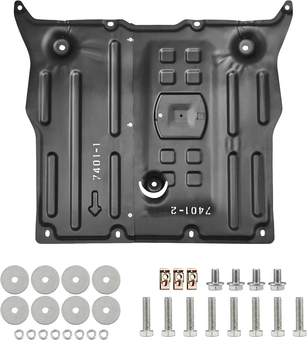 Front Skid Plate Compatible with Tesla Model 3 2017-2024 & Tesla Model Y 2020-2022 Chassis Guard Plates Splash Shield Cover with Install Accessories