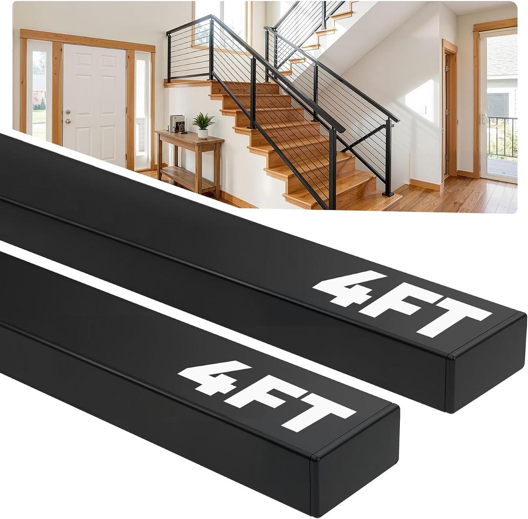 4FT Stainless Steel Black Handrail for Cable Railing System-2 Pack