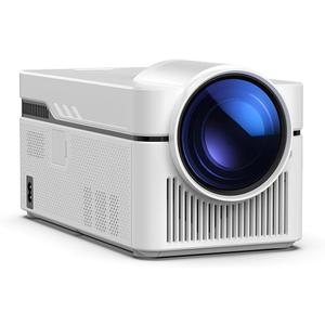 Short Throw Projector with 4k Support, Built-in Android 13, Smart Projector with Wifi and Bluetooth , Electric Focus, 2 x 8W Stereo Speakers for Bedroom and Outdoor Use HY450NTV