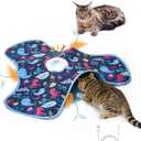 Interactive Cat Toy, Cat Toys Interactive with Touch Activation, Interactive Cat Toys for Indoor Cats with Moving Feather & Mouse Sounds, Cat Toys for Bored Indoor Adult Cats