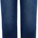 KDF Women's Cropped Straight Leg Jeans - High Waisted Jeans for Women 7/8 Length Denim Pants with Crop Hem (4, #0923_deep Blue)