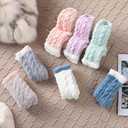 Slipper Socks Fuzzy Socks for Women Warm Fuzzy Socks Sleep Cozy socks Fluffy Socks Winter Cozy Socks for women (7 Pairs, Multicolor)