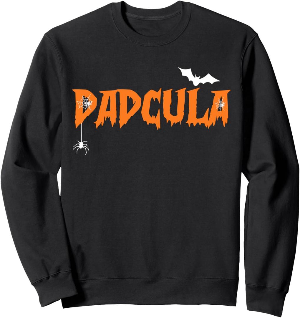 Dadcula Shirt Halloween Funny Letter Print Dad Tops Sweatshirt