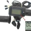 Electric Scooter Throttle E-Bike Speed Control Throttle Accelerator Can Speed Mileage Display 36V 48V 60V 72V Universal
