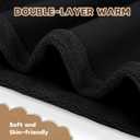 GXCROR Winter Neck Warmer, Reversible Fleece Gaiter Scarf, Windproof Face Mask for Men & Women (Black+light Gray (Child))