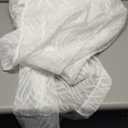 OVZME Extra Wide Sheer White Curtains 120 Inches Long 2 Panels Set, Light Filtering Soft Airy Semi Sheer Leaf Jacquard Farmhouse Curtains for Living Room, Dual Rod Pocket Design, 2x52Wx120L Inches