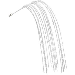 KI Store White Dripping Sequin Christmas Tree Picks Spray 6pcs Cascading Christmas Picks for Xmas Tree Garland Decorations