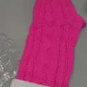 Nanou Christmas Stockings 18" Knitted Christmas Socks Family Holiday Decorations Great Big Stockings for Gift to Family, Friends and Kids (Rose Pink(Body)+Ivory(Mouth), Length 18",Pack 1)