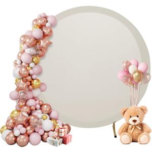 7.2FT Backgrounds Circle Arch Backdrop Cover, Round Arch Backdrop Cover, Round Balloon Arch Cover for Party, Wedding, Birthday Decorations