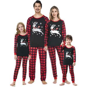 MyFav Matching Family Christmas Pajamas Set Soft Holiday Clothes Sleepwear (L)