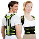 Posture Corrector for Women and Men, Invisible Full Back Support Brace with Enhanced Breathable Mesh, Shoulder Straightener for Back & Neck Pain Relief, Scoliosis & Posture Improvement, Large