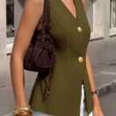 PRETTYGARDEN Womens Summer Sleeveless Suit Vest Tops 2026 Dressy Button Down Business Casual Blazer Waistcoat Spring Clothes, XL