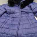 GOLDLADIES Women's Waterproof Long Down Jacket,Warm Winter Hooded Puffer Coat Thickened for Hiking Outdoor (Large, Navy)