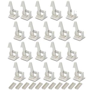 20 Pack Cabinet Locks Child Safety Latches - Vmaisi Baby Proofing Cabinets Drawers Lock - Upgraded Stronger Adhesive Easy Installation - No Drilling (Standard)