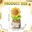 3 x Gifts for Mom from Daughter & Son, Mini Sunflower Crochet, Gift for Mother in Law Step Bonus Mom, Handmade Desk Decor