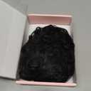HOOJIH Messy Hair Bun Hair Piece Elastic Drawstring Loose Wave Large Curly Bun Short Synthetic Ponytail Extension for Women Daily Use - Natural Black