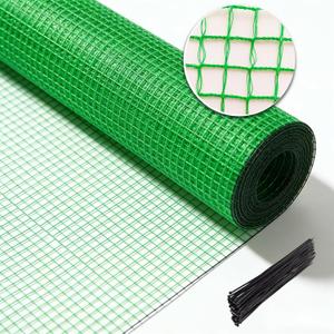 Temporary Fence Plastic Mesh Fencing, 4FT x 100FT Garden Bird Netting Safety Fence Snow Fence, Construction Fencing for Deer, Pet, Rabbits, Chicken, Dogs, Animal Barrier, Green