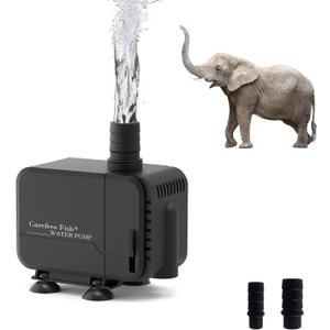 Carefree Fish 213/400/800GPH 9/22/45W Fountain Submersible Pump Adjustable Quiet Aquarium Change Water Pump Tank for Hydroponics Koi Pond Statuary Outdoor Waterfall