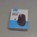 Ergonomic Bluetooth Mouse with Mouse Jiggler, Wireless Rechargeable Mouse for 3 Devices (BT/2.4G), 4 DPI Settings, Compatible with iPad, Mac, PC