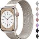 Original Stainless Steel Milanese Loop Compatible with Apple Watch Band 38mm 40mm 41mm 42mm 44mm 45mm 46mm 49mm, Magnetic Clasp Band for iWatch Series 10, 9,SE, 8 7 6 5 4 3 2 1,Ultra, Women & Men