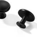 10 Pack Cabinet Knobs Matte Black Drawer Knob Kitchen Hardware - Single Hole Cabinet Knobs Kitchen Cabinet Pulls for Closet Wardrobe Dresser Cupboard